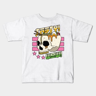 Tasty Ramen Skull Kids T-Shirt